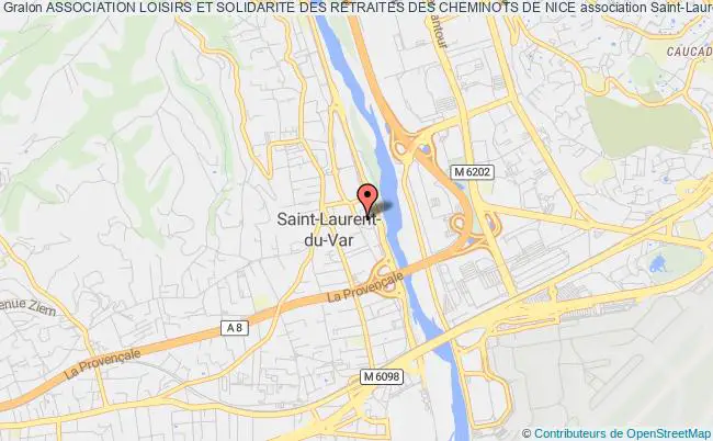plan association Association Loisirs Et Solidarite Des Retraites Des Cheminots De Nice Saint-Laurent-du-Var
