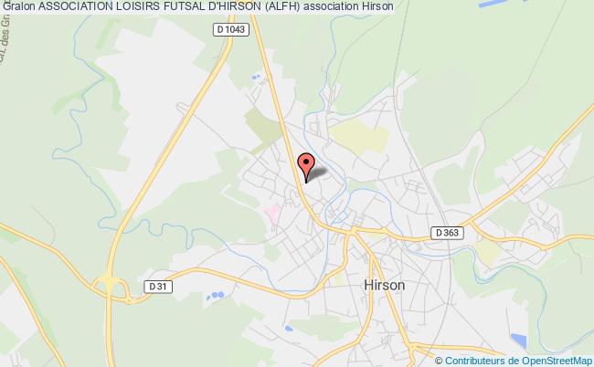 plan association Association Loisirs Futsal D'hirson (alfh) Hirson
