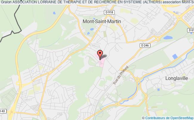 plan association Association Lorraine De Therapie Et De Recherche En Systemie (althers) Mont-Saint-Martin