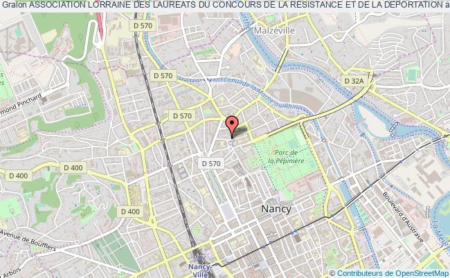 plan association Association Lorraine Des Laureats Du Concours De La Resistance Et De La Deportation Nancy