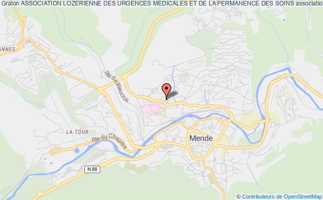 plan association Association Lozerienne Des Urgences Medicales Et De La Permanence Des Soins Mende