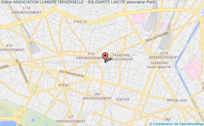 plan association Association Lumiere Universelle - Solidarite Laicite Paris