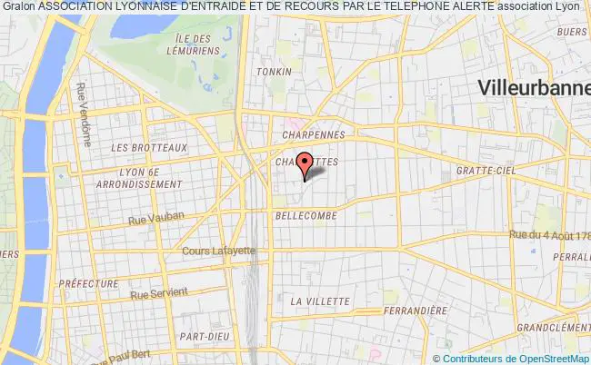 plan association Association Lyonnaise D'entraide Et De Recours Par Le Telephone Alerte Lyon