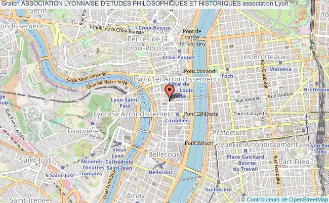 plan association Association Lyonnaise D'etudes Philosophiques Et Historiques Lyon