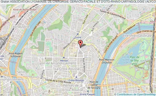 plan association Association Lyonnaise De Chirurgie Cervico-faciale Et D'oto-rhino-laryngologie (alyco) Lyon