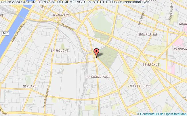 plan association Association Lyonnaise Des Jumelages Poste Et Telecom Lyon 8e Arrondissement