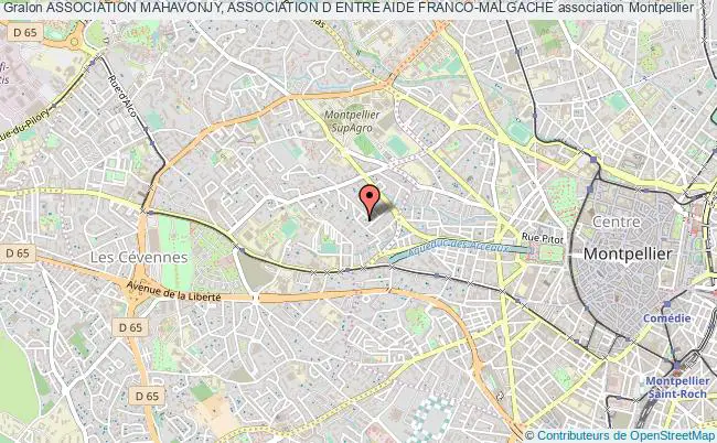 plan association Association Mahavonjy, Association D Entre Aide Franco-malgache Montpellier