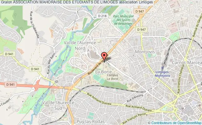plan association Association Mahoraise Des Etudiants De Limoges Limoges