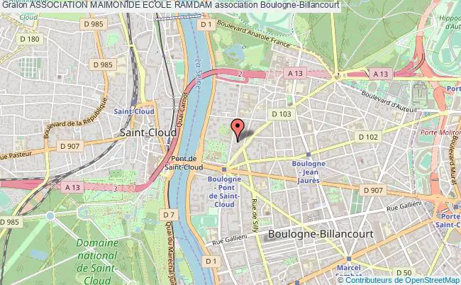 plan association Association Maimonide Ecole Ramdam Boulogne-Billancourt