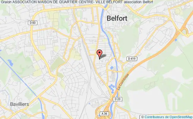 plan association Association Maison De Quartier Centre- Ville Belfort Belfort