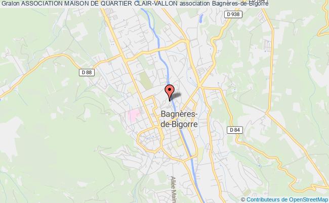 plan association Association Maison De Quartier Clair-vallon Bagnères-de-Bigorre