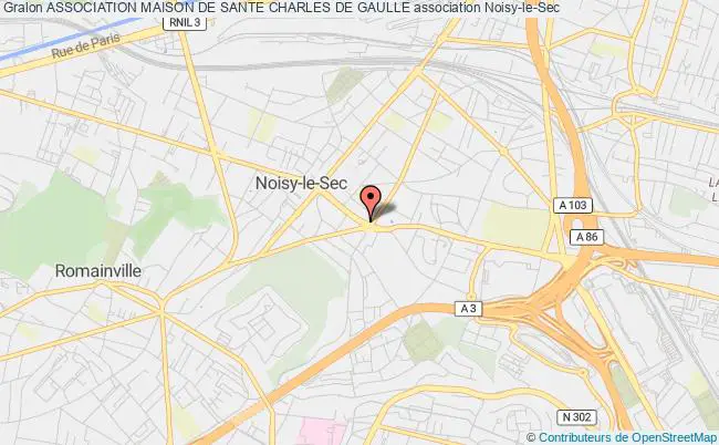 plan association Association Maison De Sante Charles De Gaulle Noisy-le-Sec