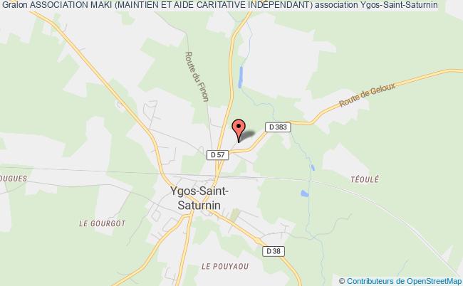 plan association Association Maki (maintien Et Aide Caritative IndÉpendant) Ygos-Saint-Saturnin