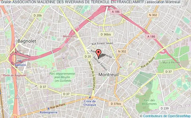 plan association Association Malienne Des Riverains De Terekole En France(amrtf) Montreuil