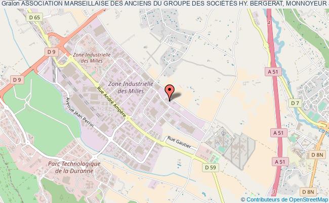 plan association Association Marseillaise Des Anciens Du Groupe Des SociÉtÉs Hy. Bergerat, Monnoyeur Aix-en-Provence
