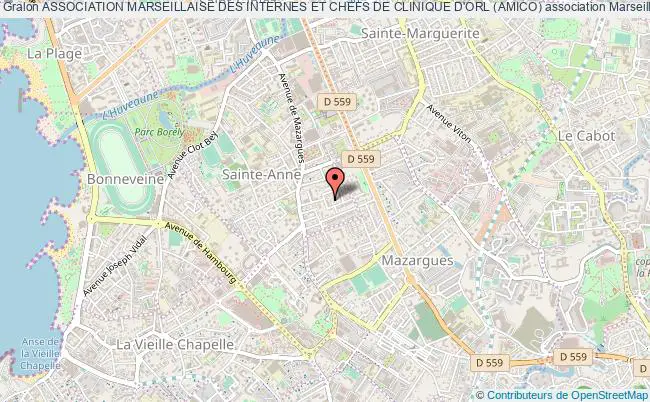 plan association Association Marseillaise Des Internes Et Chefs De Clinique D'orl (amico) Marseille