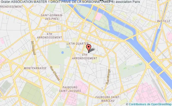plan association Association Master 1 Droit Prive De La Sorbonne (amdps) Paris