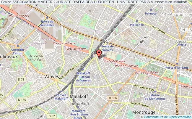 plan association Association Master 2 Juriste D'affaires EuropÉen - Universite Paris V Malakoff