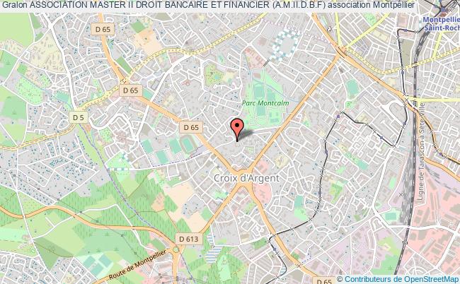 plan association Association Master Ii Droit Bancaire Et Financier (a.m.ii.d.b.f) Montpellier
