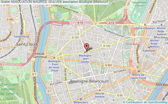 plan association Association Maurice Giuliani Boulogne-Billancourt