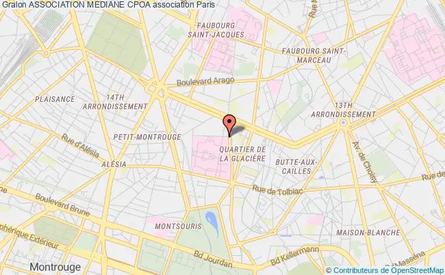 plan association Association Mediane Cpoa Paris cedex 14