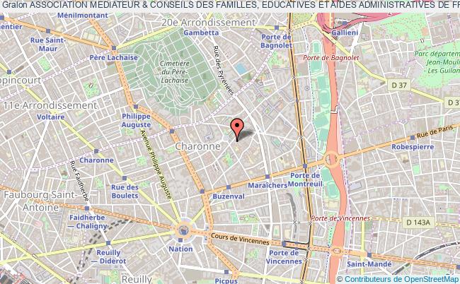 plan association Association Mediateur & Conseils Des Familles, Educatives Et Aides Administratives De France (a.m.c.f.e.a.a) Paris