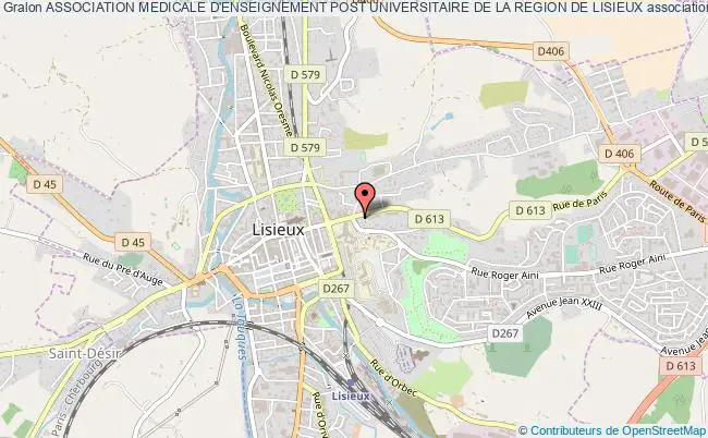 plan association Association Medicale D'enseignement Post Universitaire De La Region De Lisieux Lisieux
