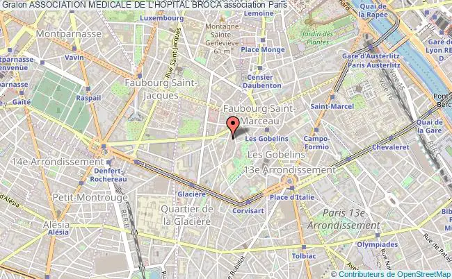 plan association Association Medicale De L'hopital Broca Paris