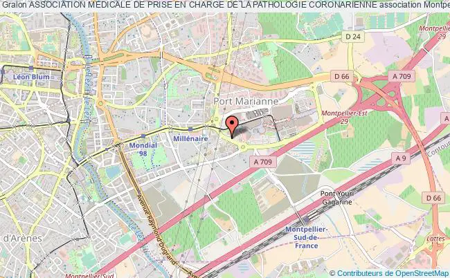 plan association Association Medicale De Prise En Charge De La Pathologie Coronarienne Montpellier