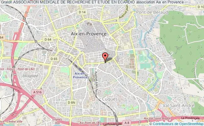 plan association Association Medicale De Recherche Et Etude En Ecardio Aix-en-Provence