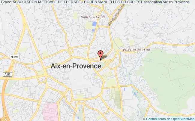 plan association Association Medicale De Therapeutiques Manuelles Du Sud Est Aix-en-Provence