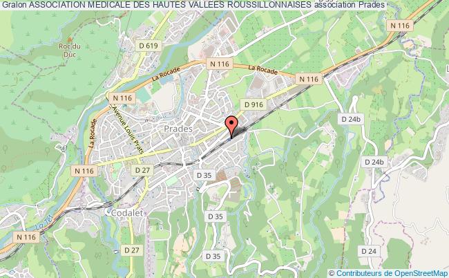 plan association Association Medicale Des Hautes Vallees Roussillonnaises Prades