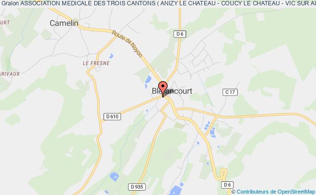 plan association Association Medicale Des Trois Cantons ( Anizy Le Chateau - Coucy Le Chateau - Vic Sur Aisne ) Blérancourt
