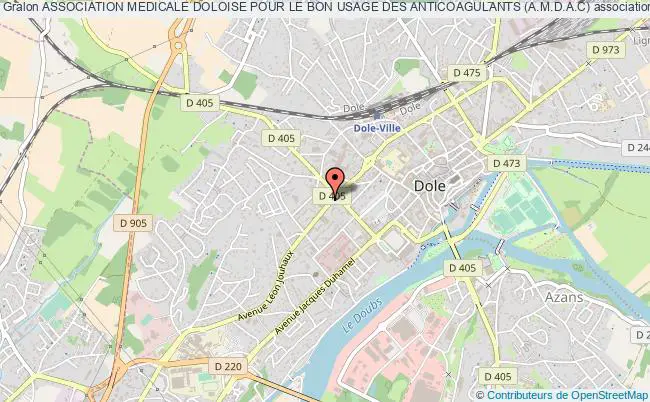 plan association Association Medicale Doloise Pour Le Bon Usage Des Anticoagulants (a.m.d.a.c) Dole