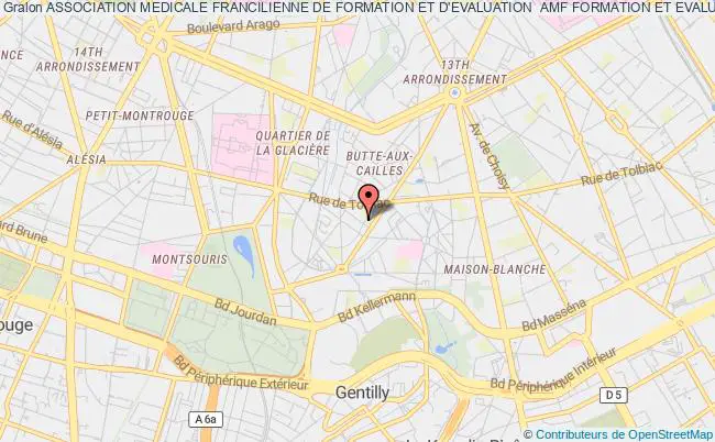 plan association Association Medicale Francilienne De Formation Et D'evaluation  Amf Formation Et Evaluation Paris