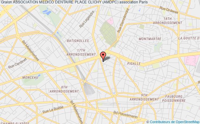 plan association Association Medico Dentaire Place Clichy (amdpc) Paris