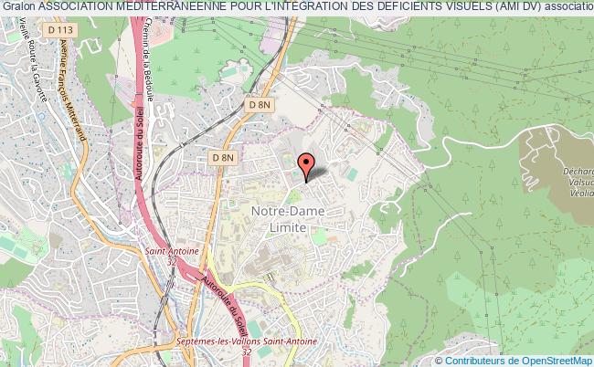plan association Association Mediterraneenne Pour L'integration Des Deficients Visuels (ami Dv) Marseille