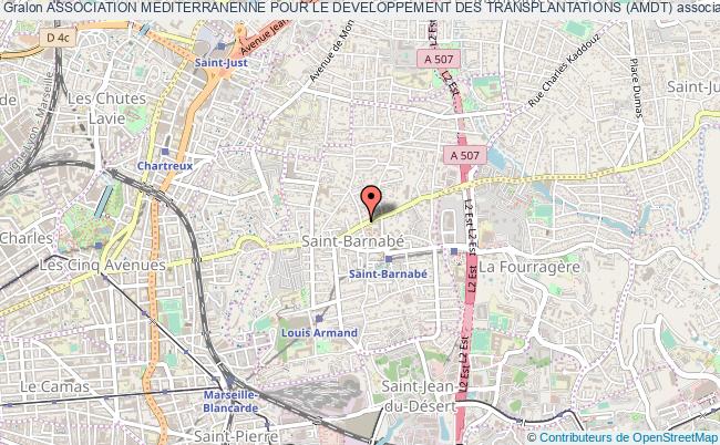 plan association Association Mediterranenne Pour Le Developpement Des Transplantations (amdt) Marseille