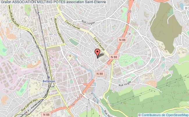 plan association Association Melting Potes Saint-Étienne
