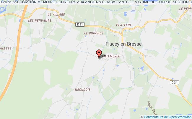 plan association Association Memoire Honneurs Aux Anciens Combattants Et Victime De Guerre Section De Flacey En Bresse Flacey-en-Bresse