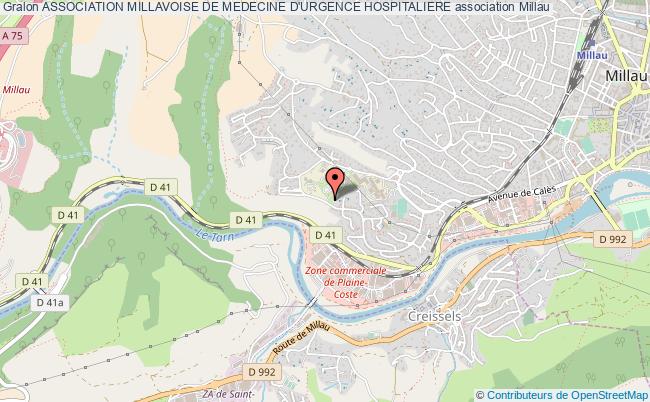 plan association Association Millavoise De Medecine D'urgence Hospitaliere Millau