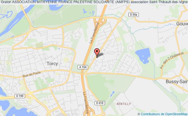 plan association Association Mitryenne France Palestine Solidarite (amfps) Saint-Thibault-des-Vignes