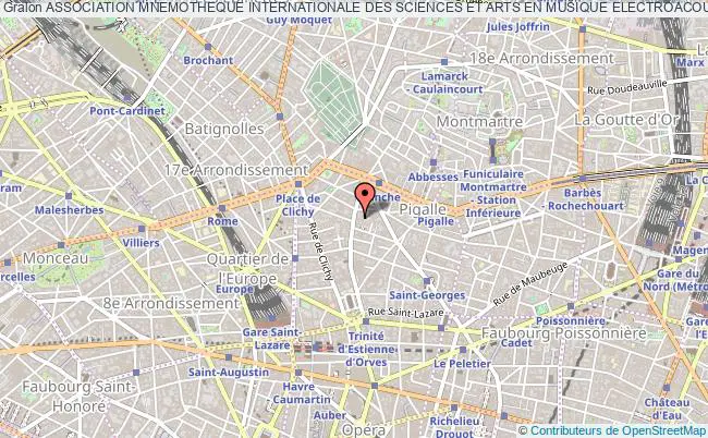 plan association Association Mnemotheque Internationale Des Sciences Et Arts En Musique Electroacoustique / Misame Paris 9e