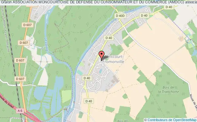 plan association Association Moncourtoise De Defense Du Consommateur Et Du Commerce (amdcc) Montcourt-Fromonville
