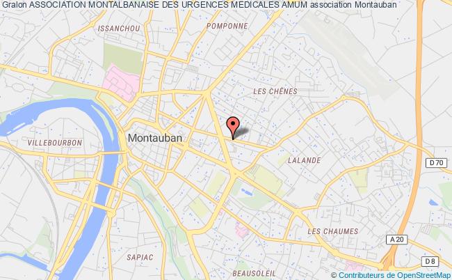plan association Association Montalbanaise Des Urgences Medicales Amum Montauban