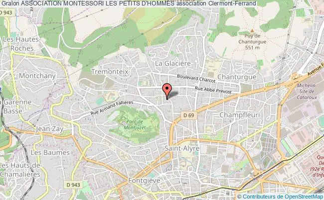 plan association Association Montessori Les Petits D'hommes Clermont-Ferrand