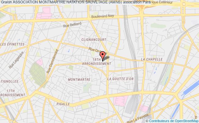 plan association Association Montmartre Natation Sauvetage (amns) Paris
