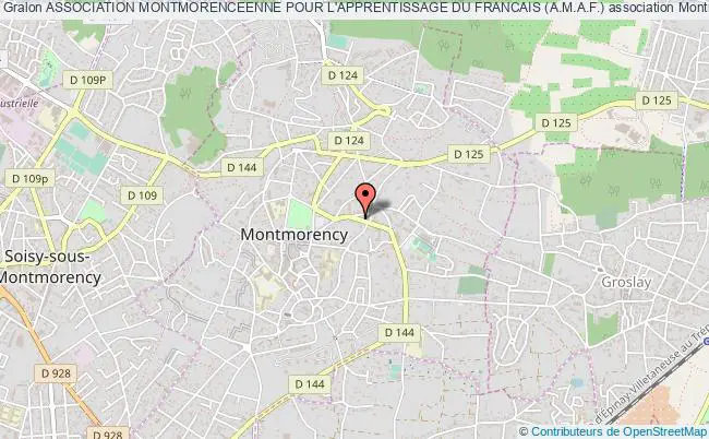 plan association Association Montmorenceenne Pour L'apprentissage Du Francais (a.m.a.f.) Montmorency
