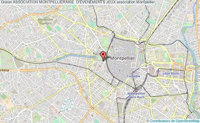 plan association Association MontpelliÉraine  D'ÉvÈnements Jeux Montpellier