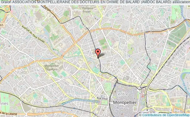 plan association Association Montpellieraine Des Docteurs En Chimie De Balard (amdoc Balard) Montpellier